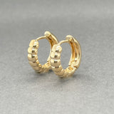 Estate 14K Y Gold 13.8mm Huggie Earrings