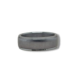 Tantalum 7mm Gray Brush Finish Shiny Edges Ring 9