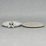 Estate 18K W Gold 0.60ctw H/SI1-2 Diamond Eng. Ring Semi-Mount