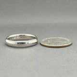 Estate 14K W Gold 4.7mm Polished Ring