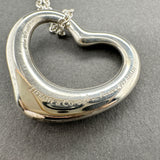 Estate Tiffany & Co. Peretti SS 22mm Open Heart Pendant