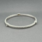 Estate Judith Ripka SS CZ Bangle Bracelet