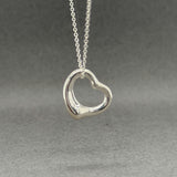 Estate Tiffany & Co. SS Peretti 16mm Open Heart Pendant