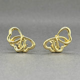 Estate Tiffany & Co. 18K Y Gold Triple Heart Earrings