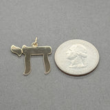 Estate 14K Y Gold 22.2mm Chai Pendant