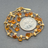 Estate Marco Bicego 18K Y Gold 19.00ctw Citrine Paradise Station Necklace