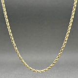 Estate 14K Y Gold 2.18mm 18” Rope Chain
