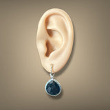 Estate Ippolita SS 19.60ctw Onyx Rock Candy Drop Earrings