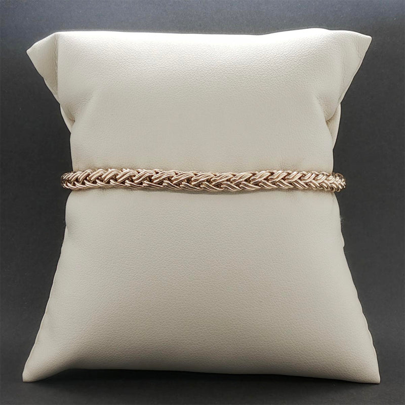 Estate 14K Y Gold 4.30mm Wheat Bracelet