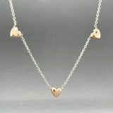 Estate 14K TT Gold Triple Heart Necklace