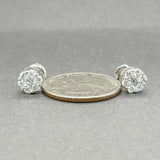 Estate 14K W Gold 1.00ctw H-I/SI2-I1 Diamond Stud Screwback Earrings
