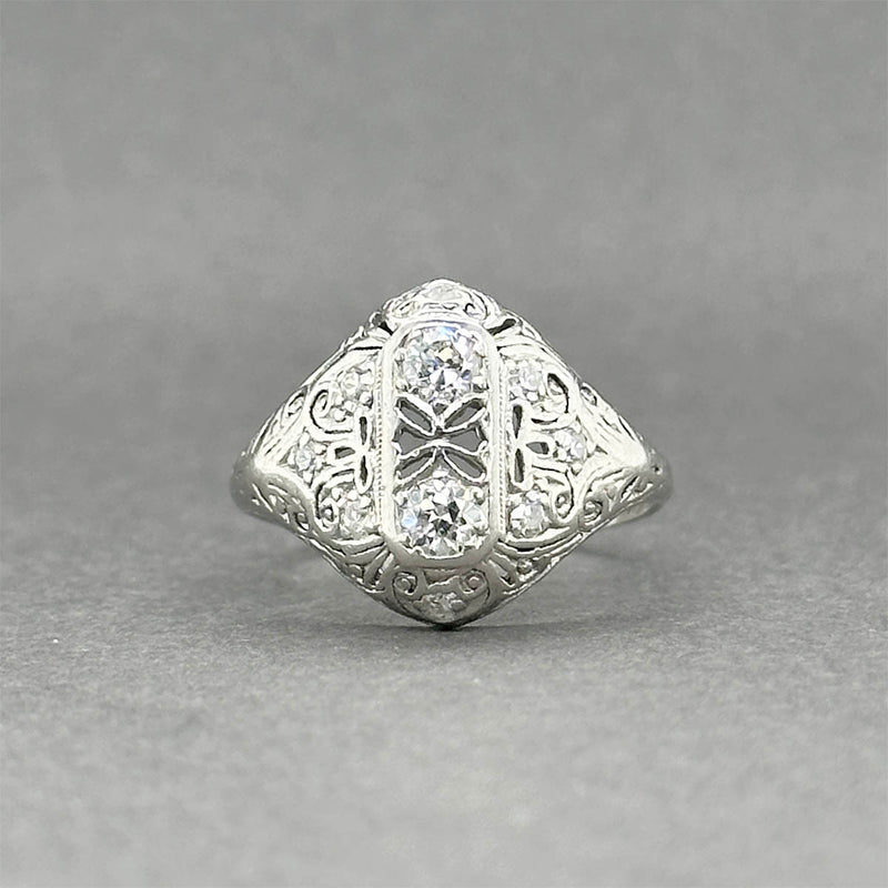 Estate Platinum Art Deco 0.46ctw Diamond Ring