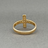 Estate 14K Y Gold 0.34ctw G/VS2-SI1 Diamond Cross Ring