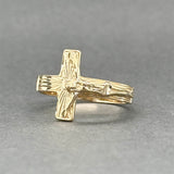 Estate 14K Y Gold Crucifix Ring