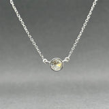 Estate 14K W Gold 0.45ct J/SI1 Diamond Solitaire Necklace
