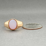 Estate 14K Y Gold O2.76ct Sardonyx Signet Ring