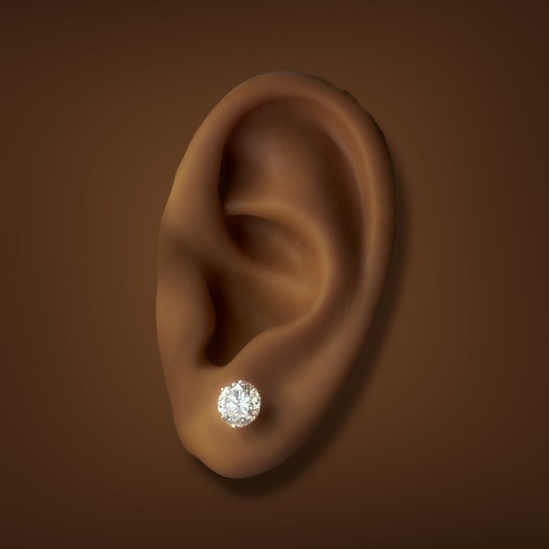 14K Y Gold 2.00ctw F/VS1 Lab-Created Diamond Martini Set Earrings