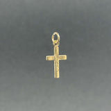 Estate 14K Y Gold 16.7mm Mini Cross Pendant