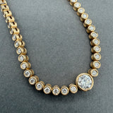 Estate 14K Y Gold 1.53ctw F-G/VS1-2 Lab-Created Diamond Tennis Bracelet