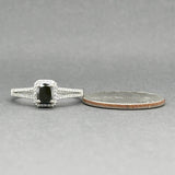 Estate 14K W Gold 1.01ctw Diamond Eng. Ring GIA