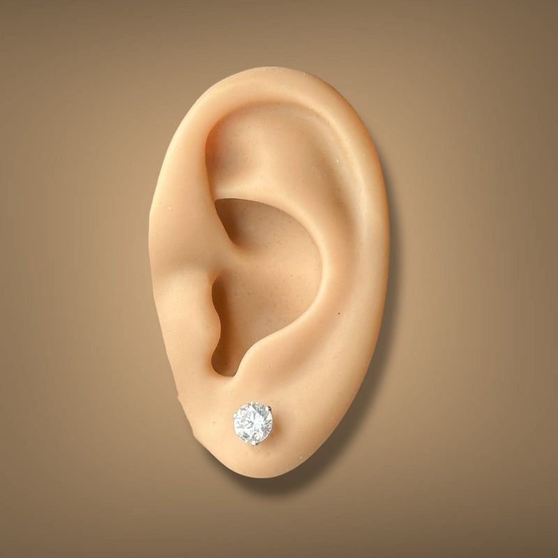 14K W Gold 1.50ctw F/VS1 Lab-Created Diamond Martini Set Earrings