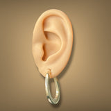 Estate 14K Y Gold 29mm x 24.2mm Hoop Earrings