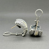 Estate David Yurman SS 14 Cable Earrings