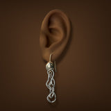 Estate SS “Devorah” Mobius Loop Dangle Earrings