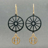 Estate Hermes 18K R Gold Crazy Caleche Dangle Earrings