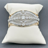 Estate Art Deco Platinum & 14 8.26ctw Diamond Bangle Bracelet