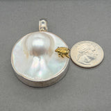 Estate Stephen Dweck SS Mabe Pearl Scarab Enhancer Pendant