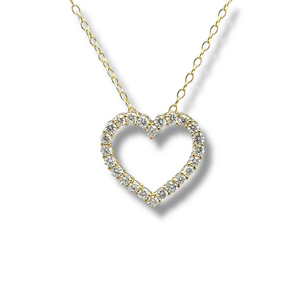 YGP Sterling 0.50ctw F-G/VS2 Lab Created Diamond Heart Pendant