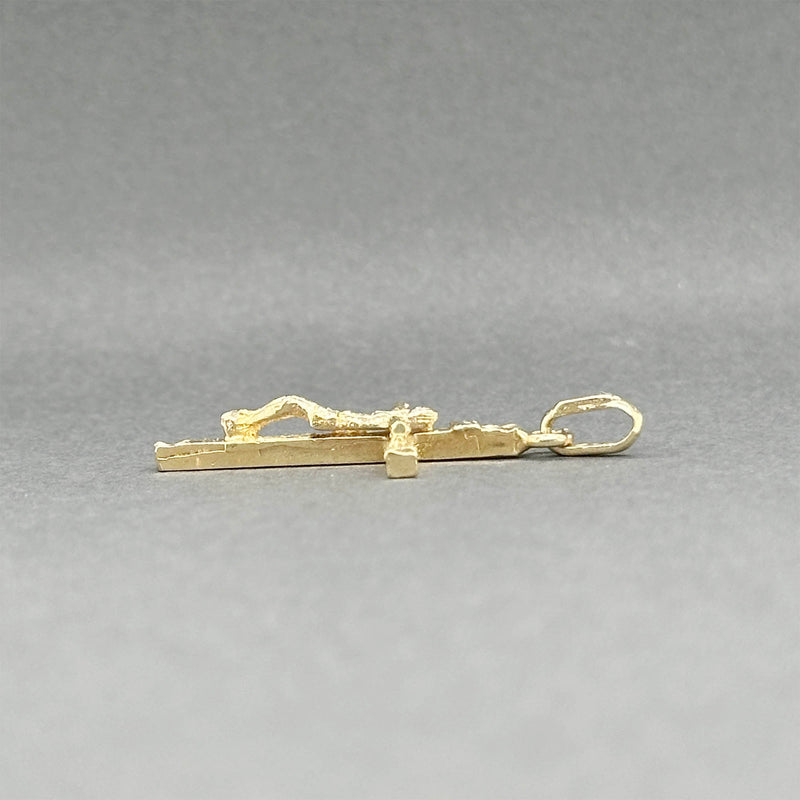 Estate 14K Y Gold 30.08mm Crucifix Pendant