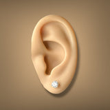 14K Y Gold 1.00ctw F/VS1 Lab-Created Diamond Martini Set Earrings