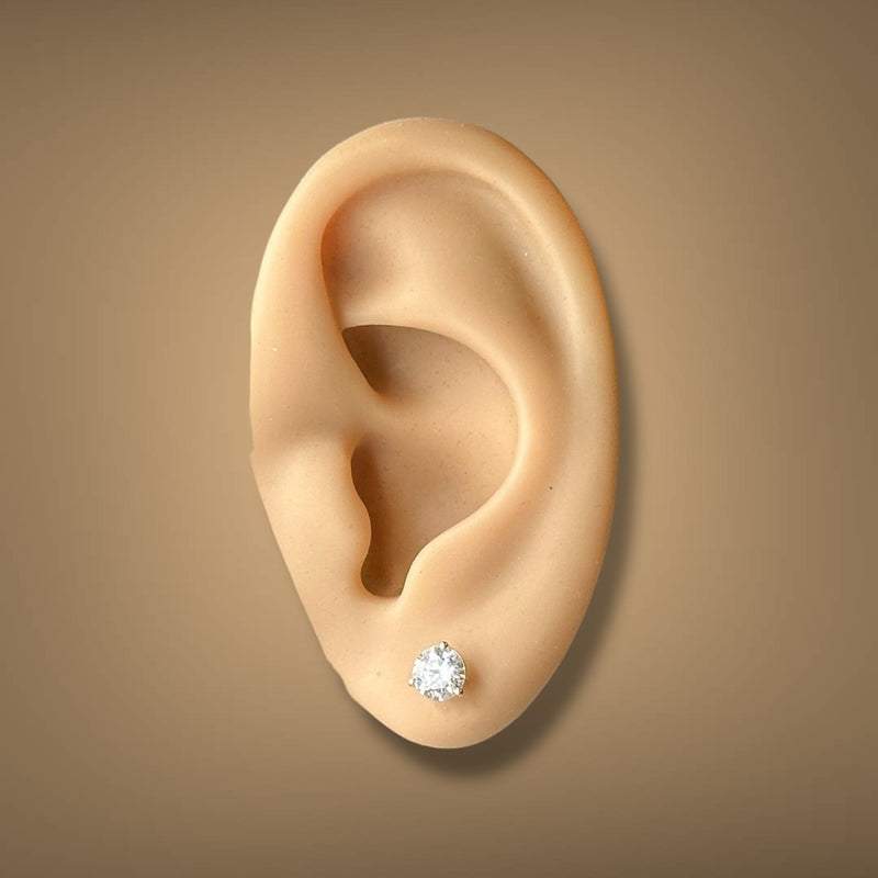 14K Y Gold 1.00ctw F/VS1 Lab-Created Diamond Martini Set Earrings