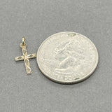 Estate 14K Y Gold 16.7mm Mini Cross Pendant