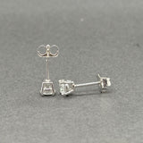 Estate 14K W Gold 0.47ctw F/VVS2-VS1 Lab-Created Diamond Stud Earrings