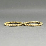 Estate 18K Y Gold set of 2 Twisted Rings