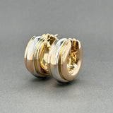 Estate 14K TT Gold 21.27mm Hoop Earrings