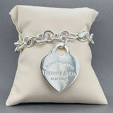 Estate Tiffany & Co. SS XL Heart Tag Bracelet