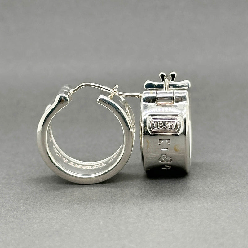 Estate Tiffany & Co. SS 1837 Hoop Earrings