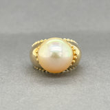 Estate 18K Y Gold South Sea Pearl Ring
