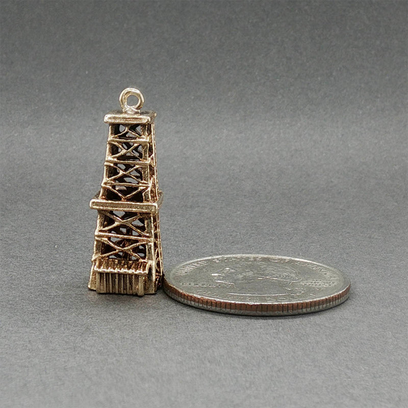 Estate 14K Y Gold Oil Drill Tower Charm