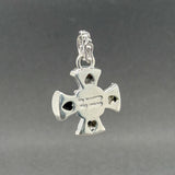 Estate Judith Ripka SS CZ Cross Enhancer Pendant