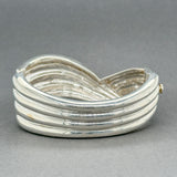 Estate SS 14 Chevron Bangle Bracelet