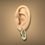 Estate 14K Y Gold 26.17mm Hoop Earrings