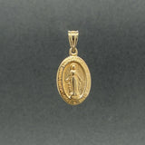 Estate 14K Y Gold 23.3mm Miraculous Medal Pendant