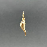 Estate 18K Y Gold 15.86mm Italian Horn Pendant