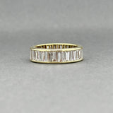 Estate 18K Y Gold 3.64ctw F-G/VS2-SI1 Diamond Eternity Ring