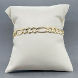 Estate 14K Y Gold 6.9mm Figaro Bracelet